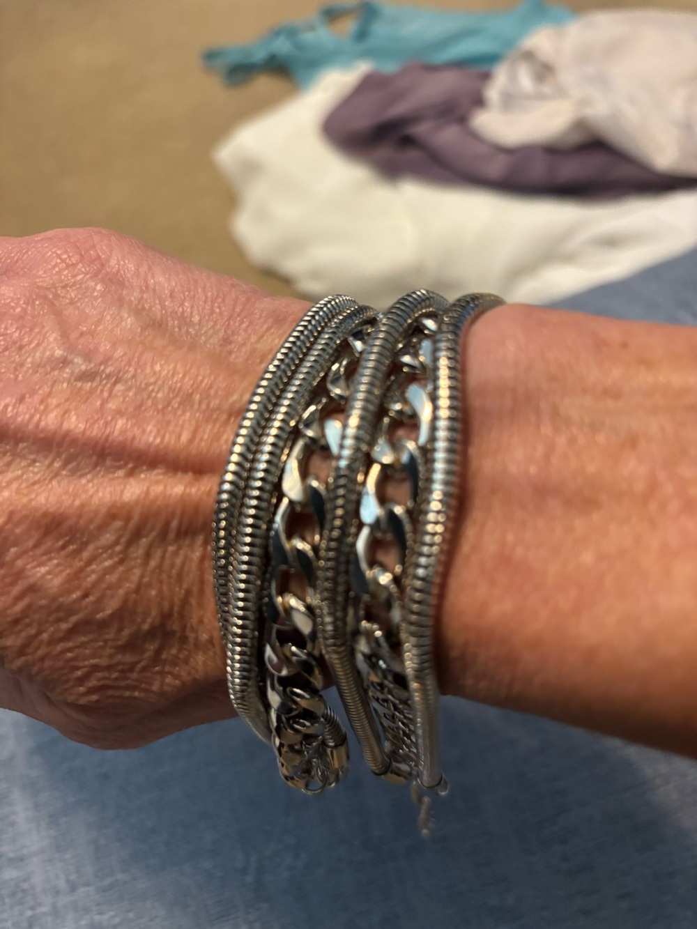 Silver Multi-Chain Wrap Bracelet - Women Accessories